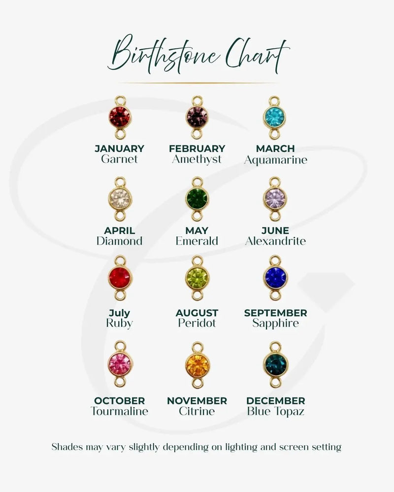 Multiple Name and Birthstone Necklace