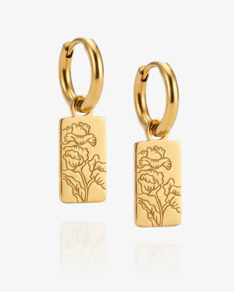 Birth Flower Tag Huggies