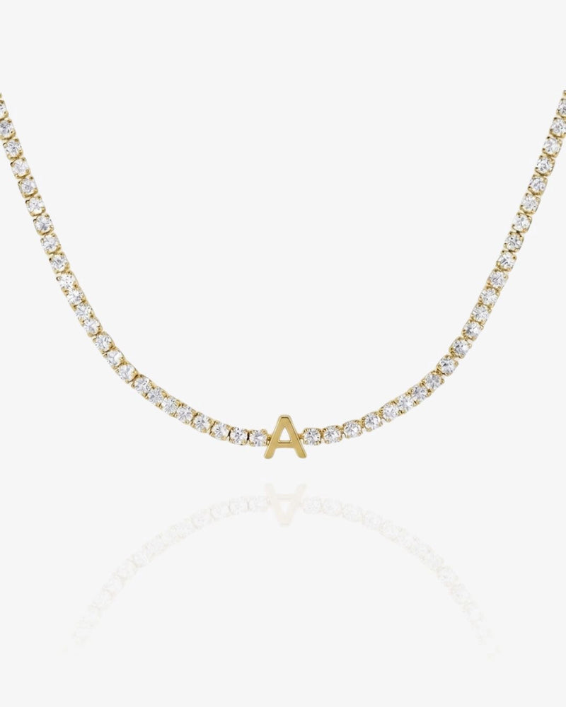 Initial Tennis Necklace