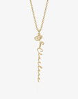 Personalized Name Necklace with Birth Flower