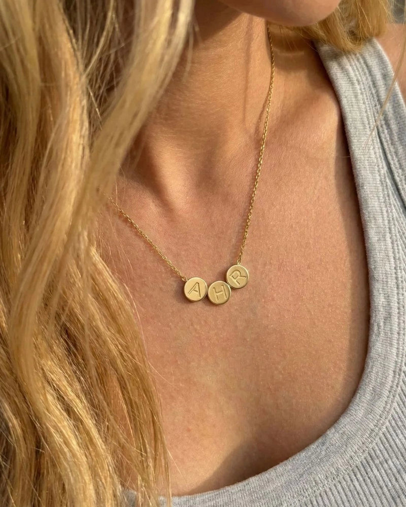 Tiny Circle Initial Necklace - CG2897S,CG2898S,CG2899S,CG2900S,CG2901S,CG2902S,CG2903S,CG2904S,CG2905S,CG2906S,CG2907S,CG2908S,CG2909S,CG2910S,CG2911S