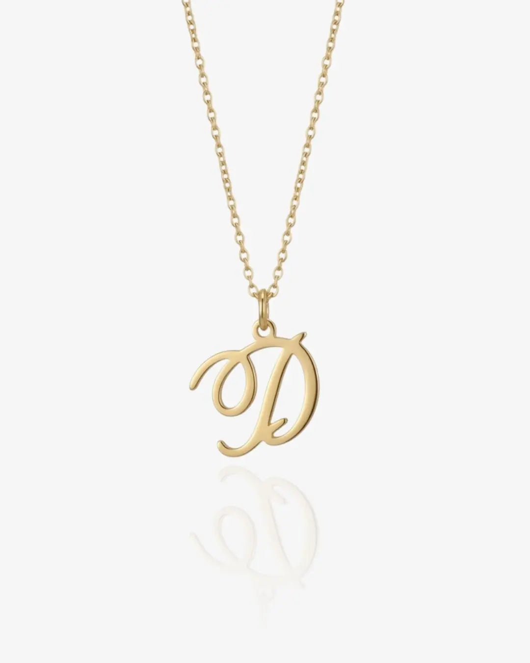 Dainty Initial Script Necklace