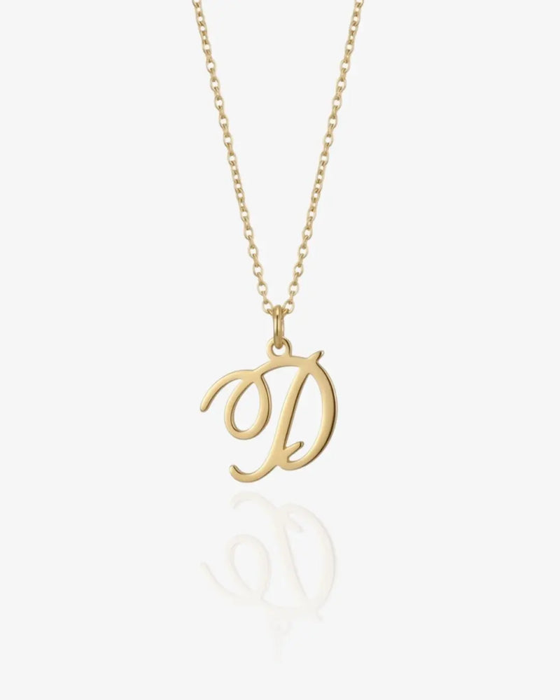 Dainty Initial Script Necklace