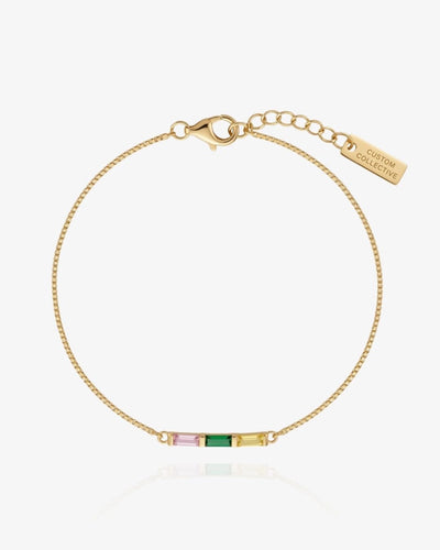 Baguette Birthstone Bracelet - CG4169S,CG4170S,CG4171S,CG4172S,CG4173S,CG4174S,CG4175S,CG4176S,CG4177S,CG4178S,CG4179S,CG4180S,CG4181S,CG4182S,CG4183S