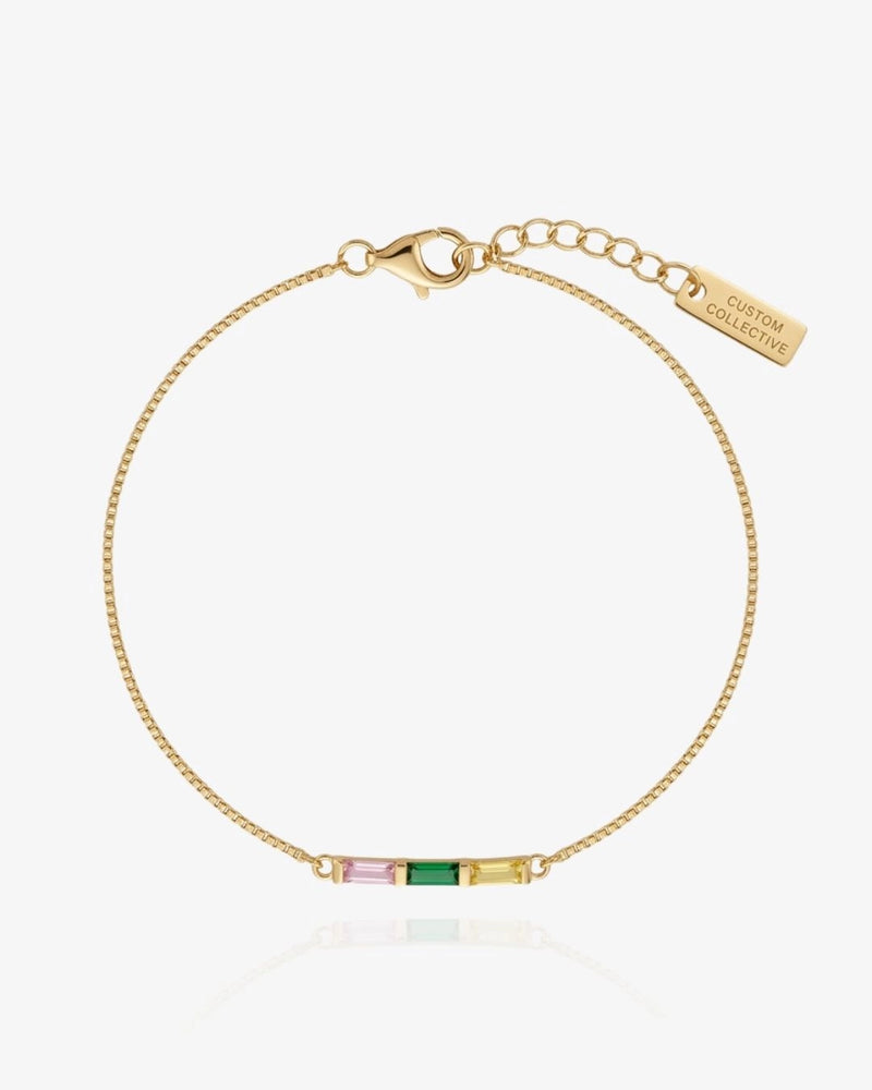Baguette Birthstone Bracelet - CG4169S,CG4170S,CG4171S,CG4172S,CG4173S,CG4174S,CG4175S,CG4176S,CG4177S,CG4178S,CG4179S,CG4180S,CG4181S,CG4182S,CG4183S