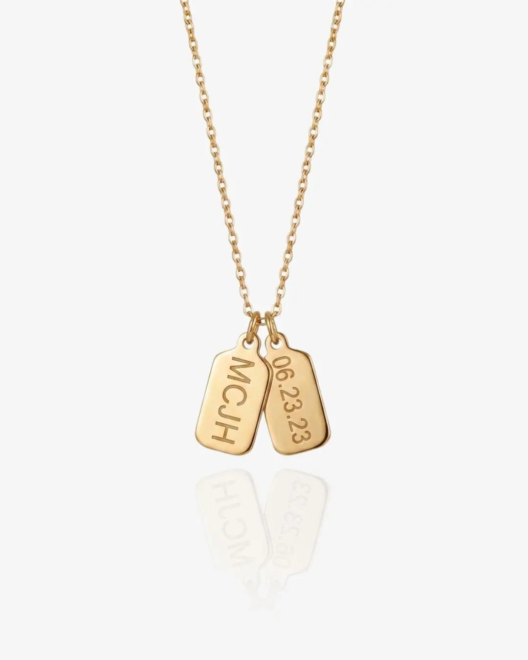 Dainty Dog Tag Necklace