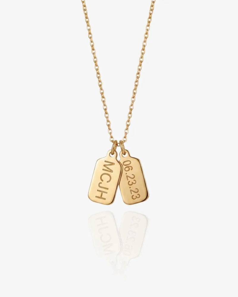 Dainty Dog Tag Necklace