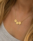 Tiny Circle Initial Necklace