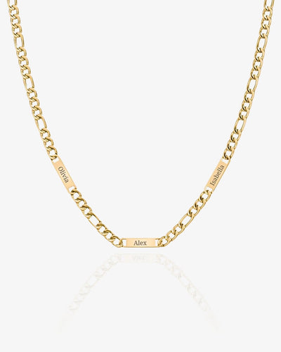 Mens Figaro Name Necklace