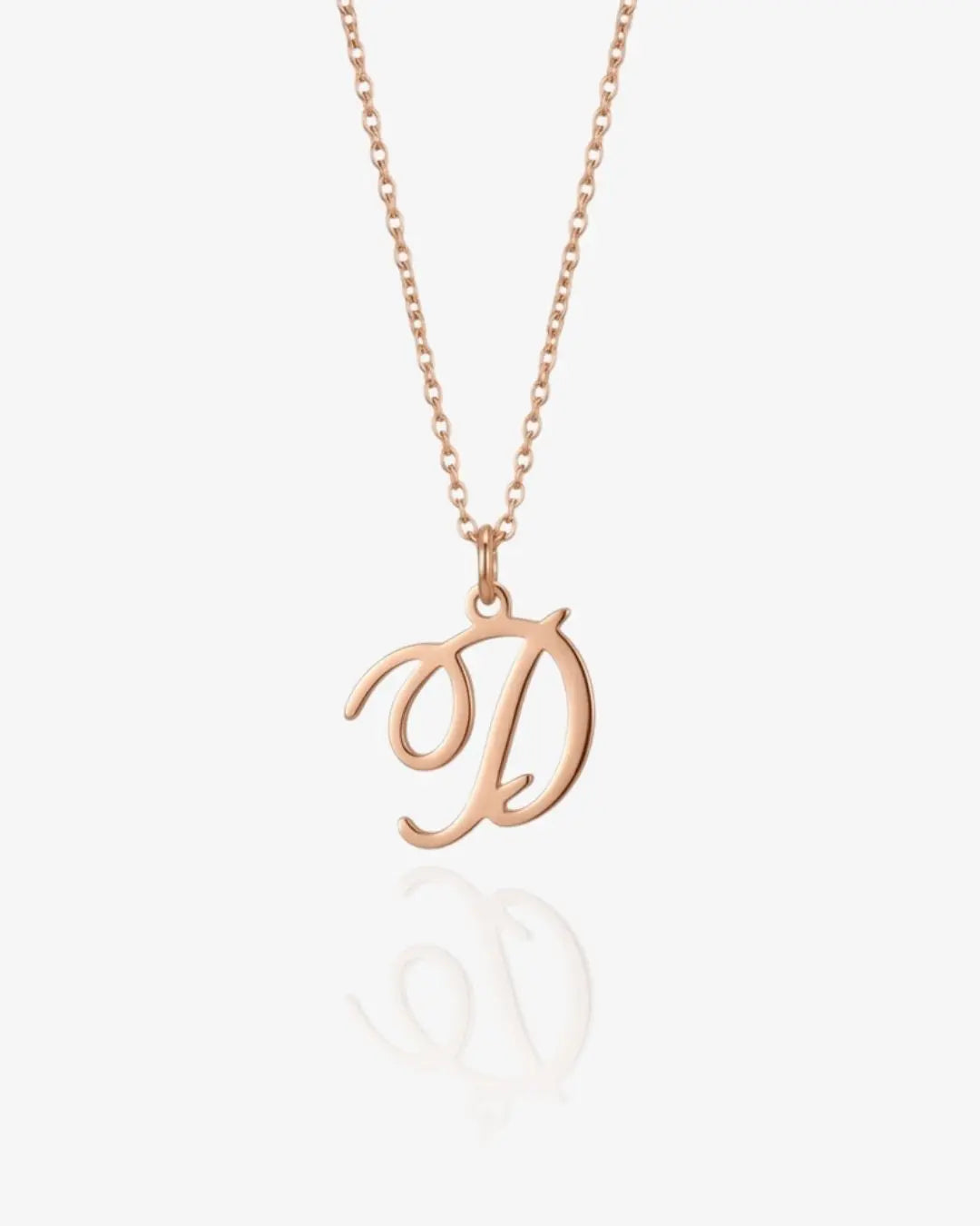 Dainty Initial Script Necklace