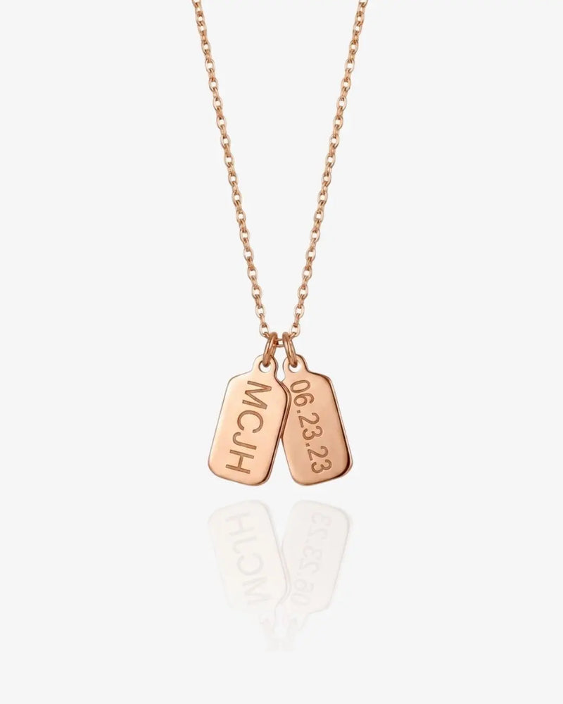 Dainty Dog Tag Necklace