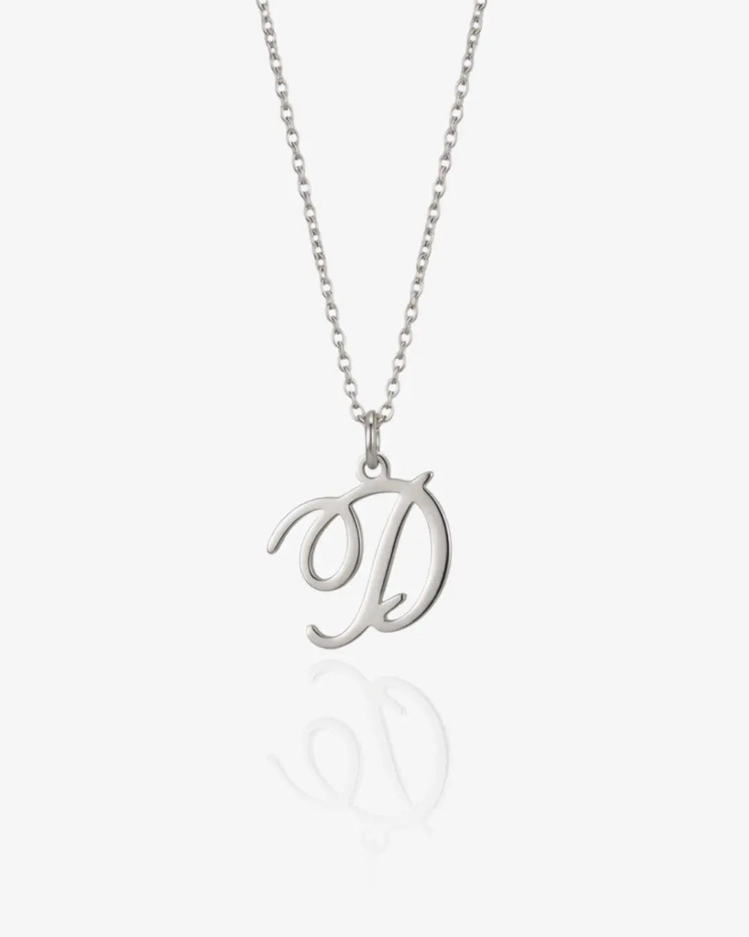Dainty Initial Script Necklace