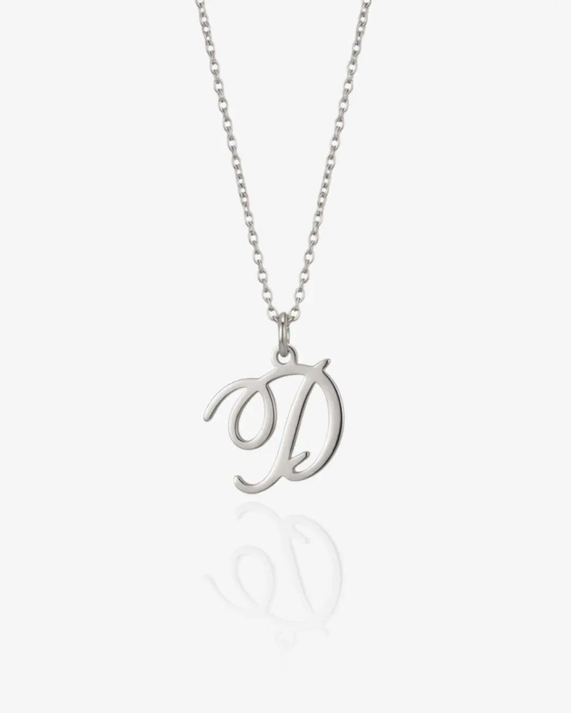 Dainty Initial Script Necklace