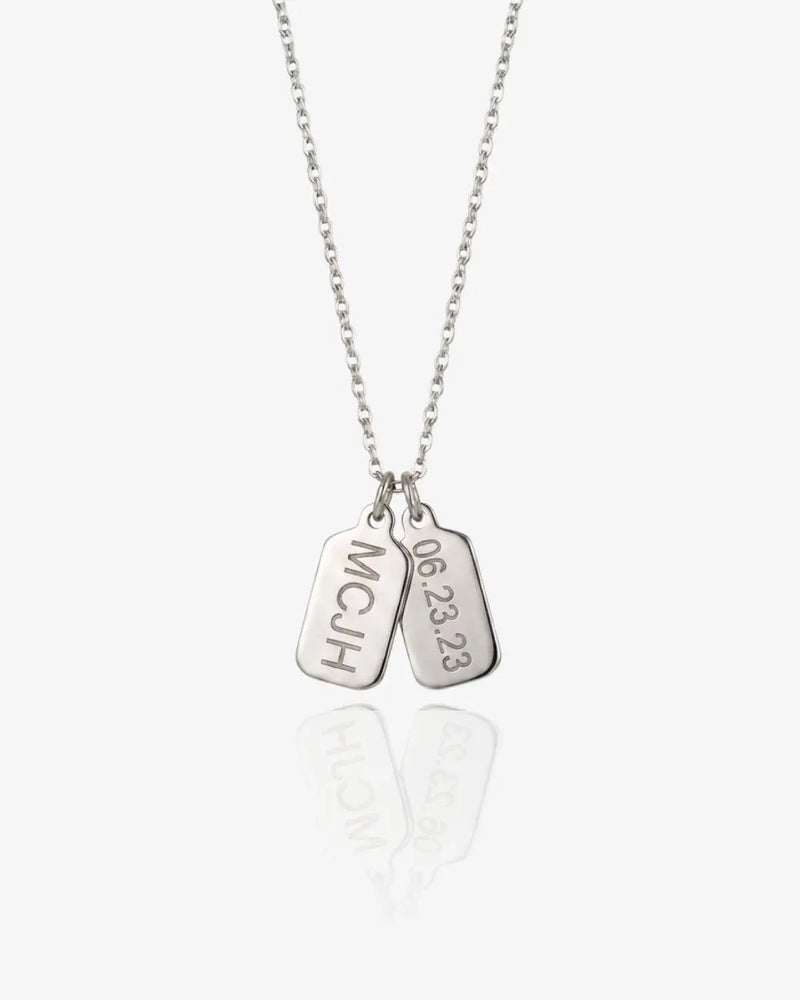Dainty Dog Tag Necklace