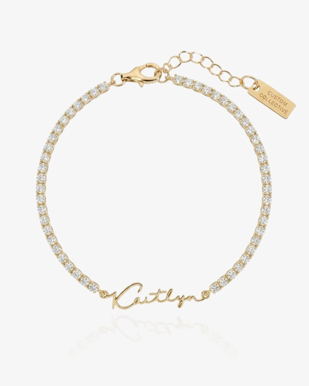Script Tennis Bracelet