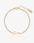 Script Tennis Bracelet