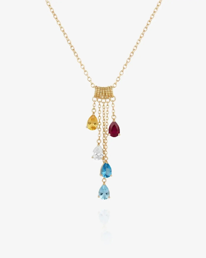 Cascading Birthstone Necklace