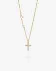 Scripted Cross Necklace