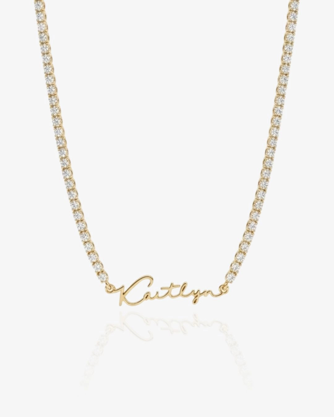 Script Tennis Necklace