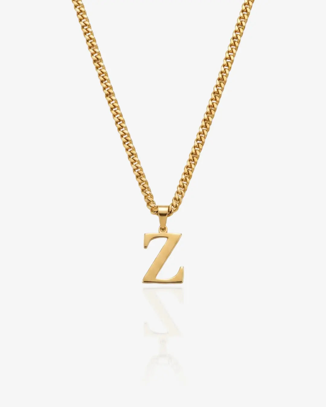 Mens Cuban Initial Necklace