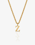 Mens Cuban Initial Necklace