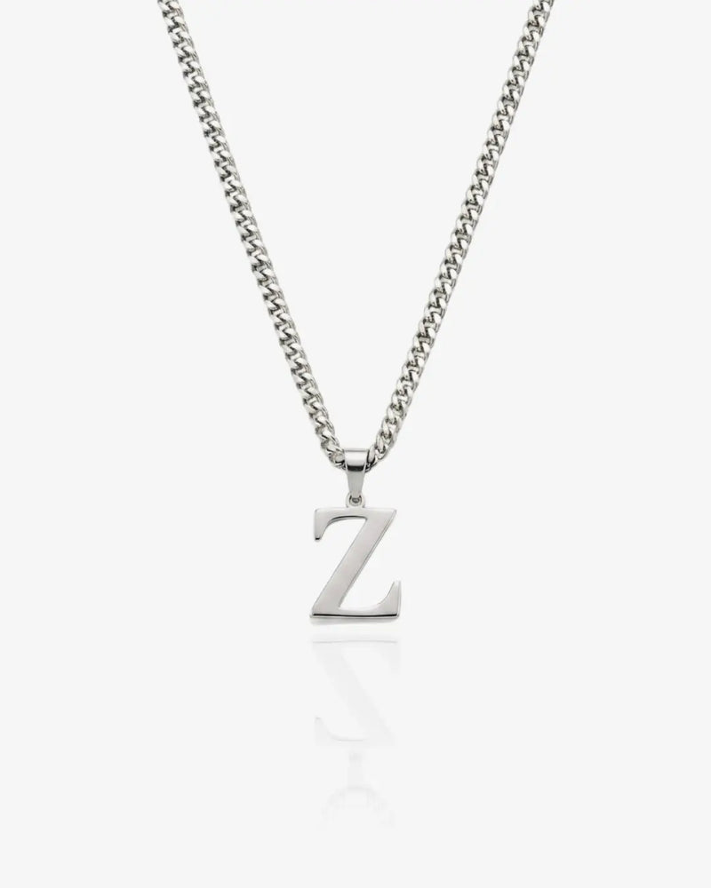 Mens Cuban Initial Necklace