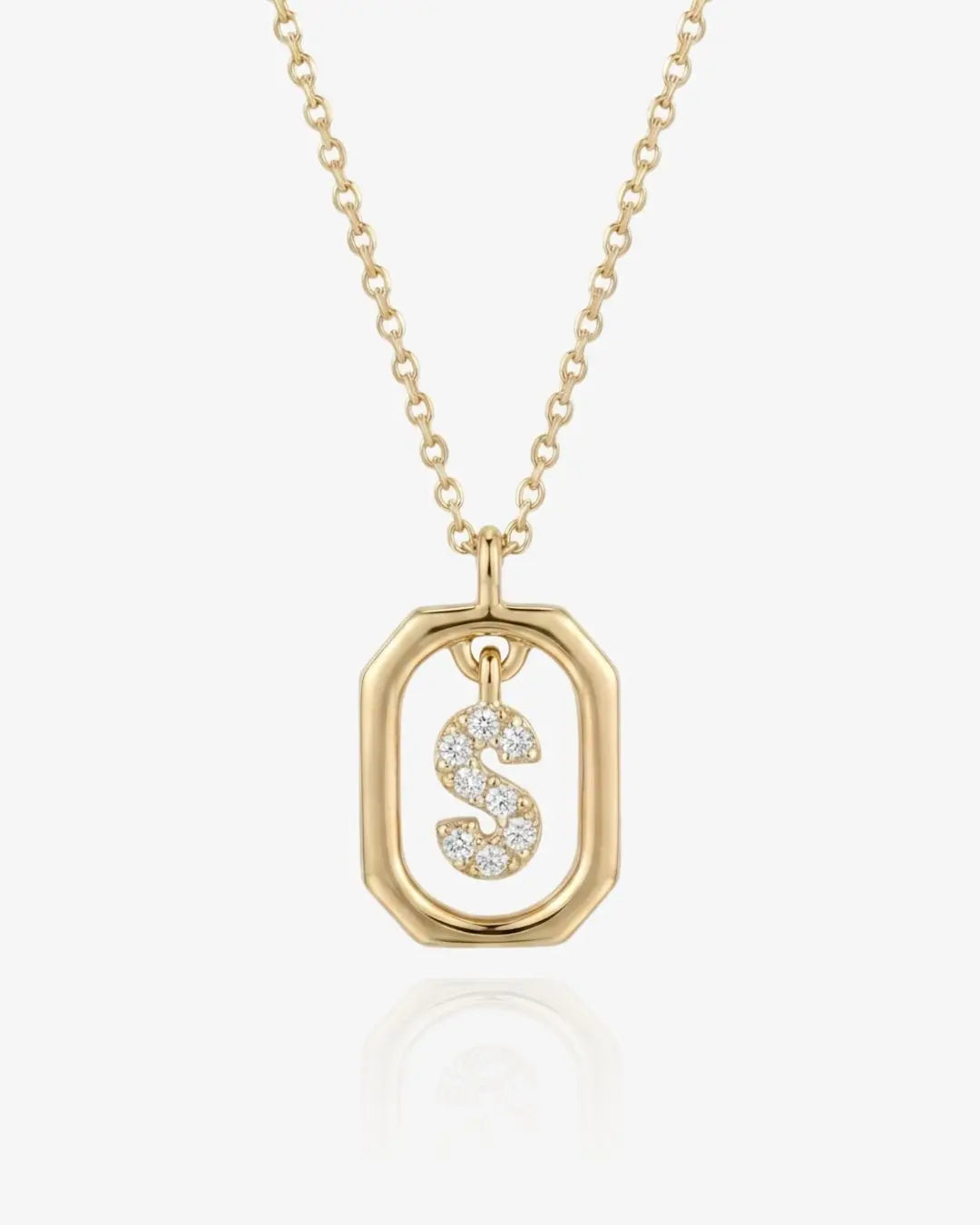 Framed Initial Necklace