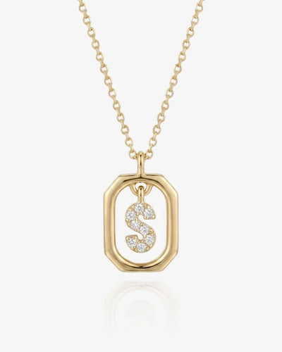 Framed Initial Necklace