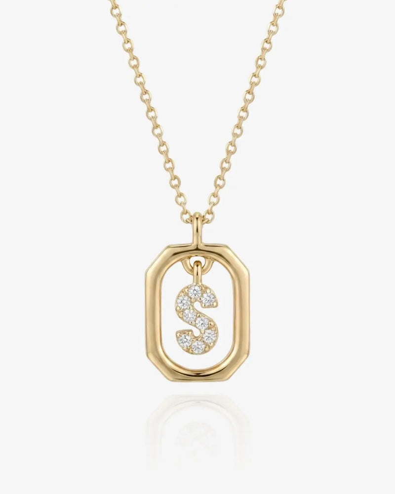 Framed Initial Necklace