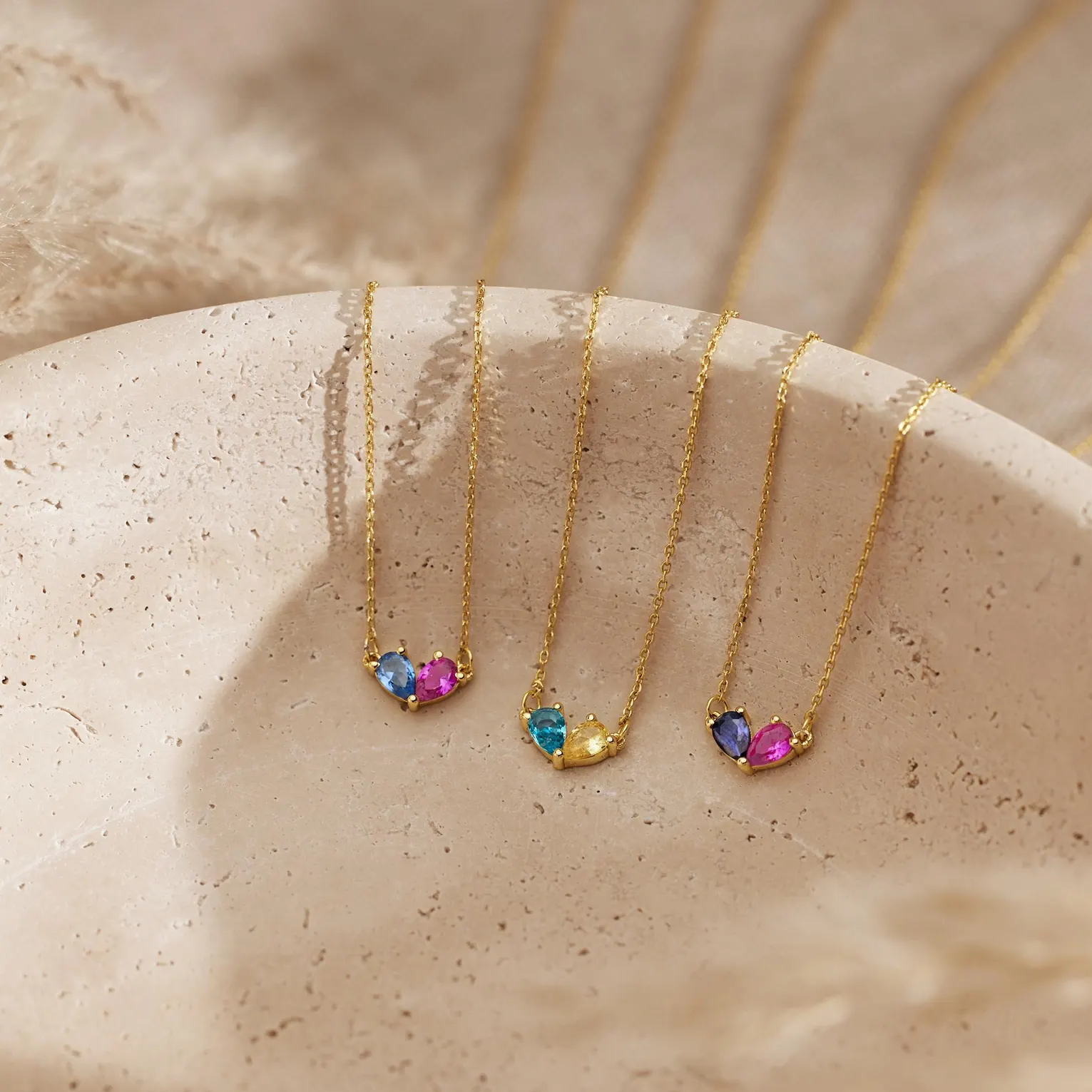 Birthstone Heart Necklace