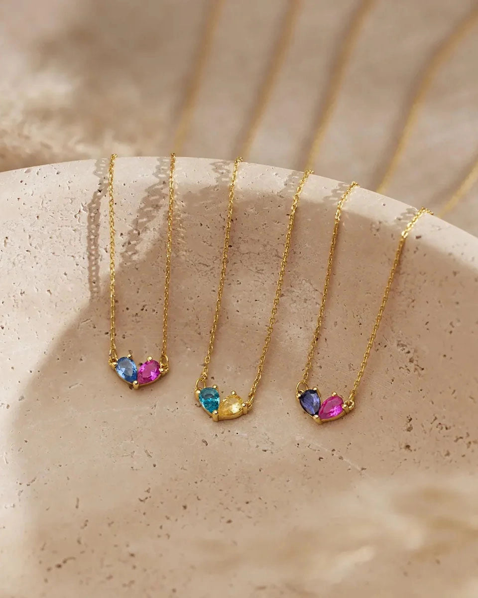 Birthstone Heart Necklace