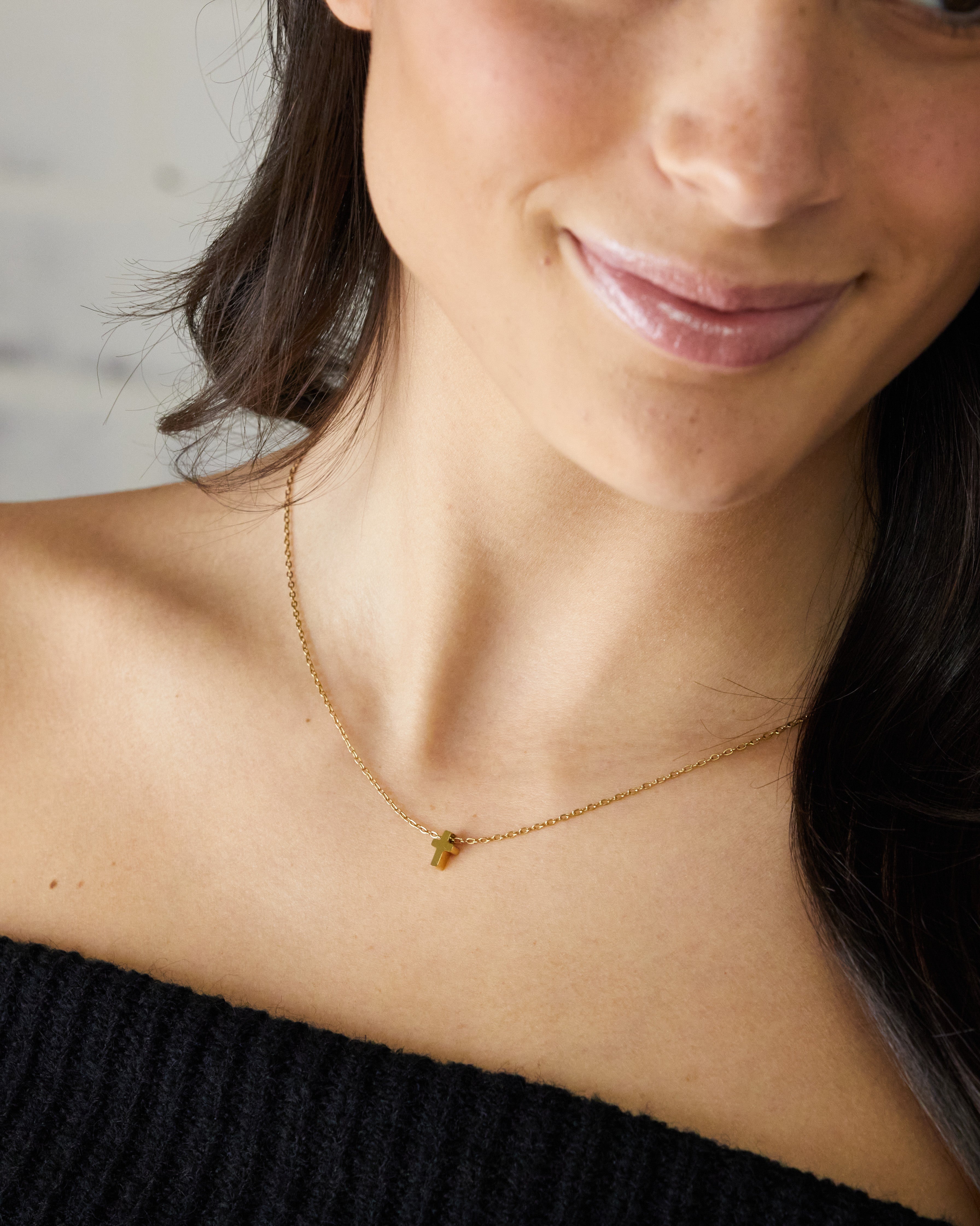 Solid Cross Necklace - CG3955S,CG3956S,CG3957S