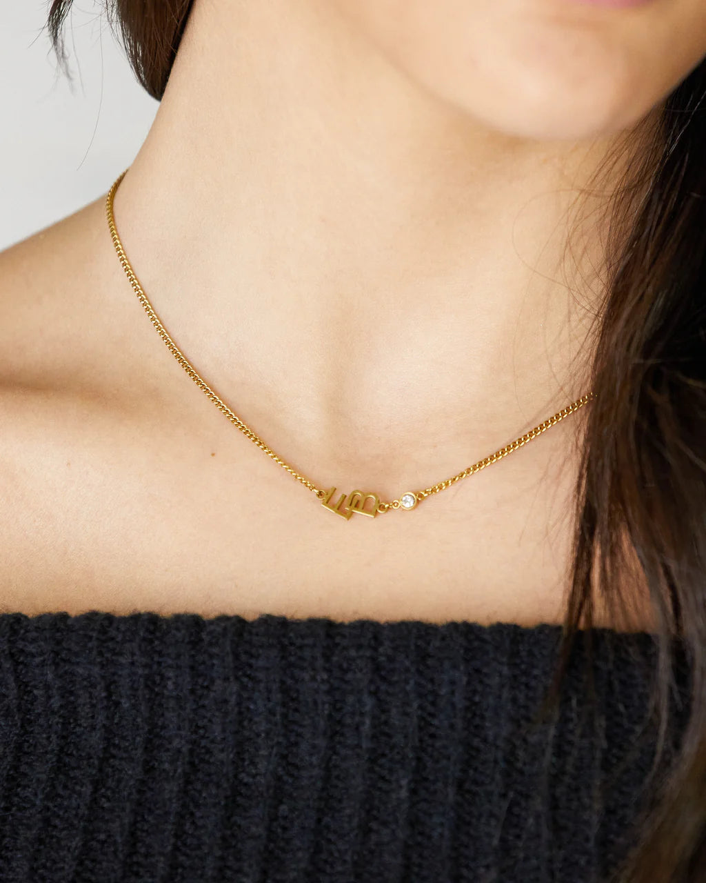 Connected Initials Necklace - CG4208S,CG4209S,CG4210S,CG4211S,CG4212S,CG4213S,CG4214S,CG4215S,CG4216S,CG4217S,CG4218S,CG4219S,CG4220S,CG4221S,CG4222S,CG4223S,CG4224S,CG4225S