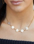 Pearl Clover Name Necklace