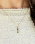 Vertical Birthstone Necklace