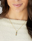 Vertical Birthstone Necklace