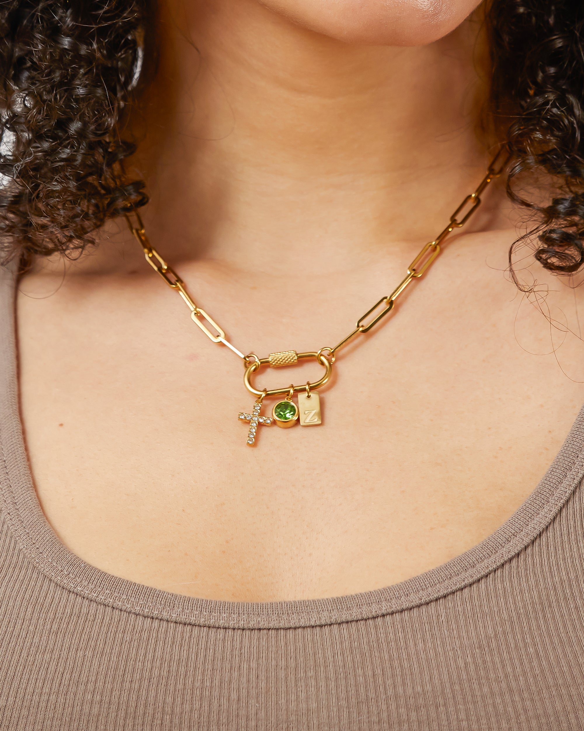 Build Your Own - Personalized Charm Necklace with Carabiner