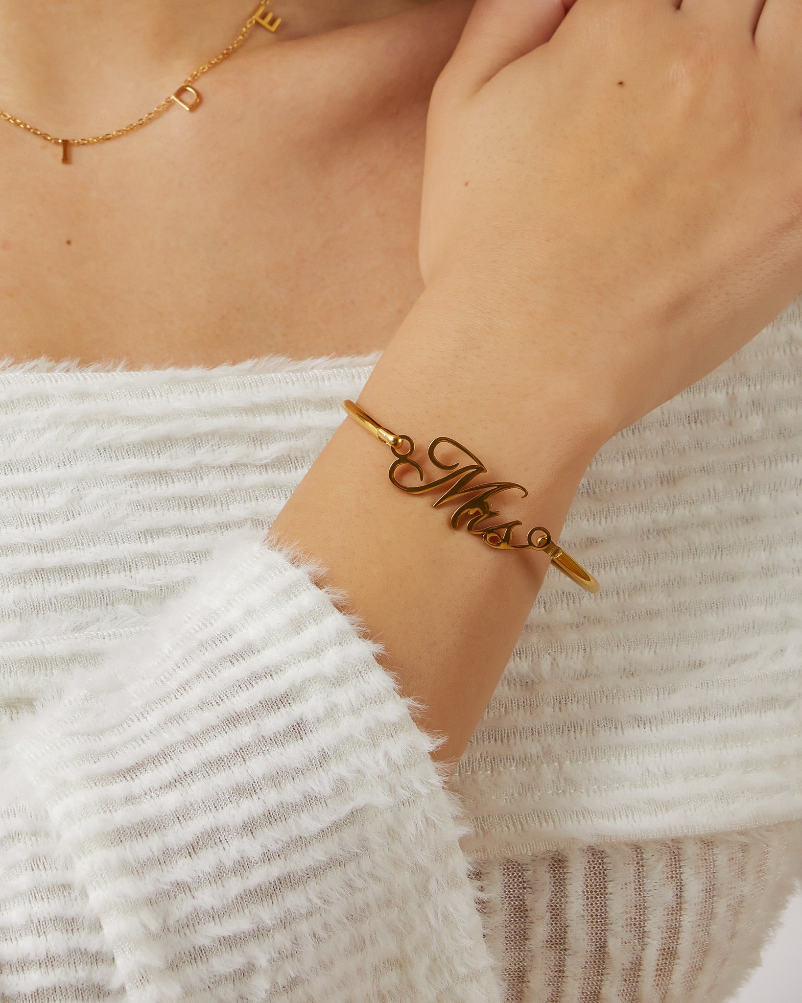 Custom Name Bangle Bracelet