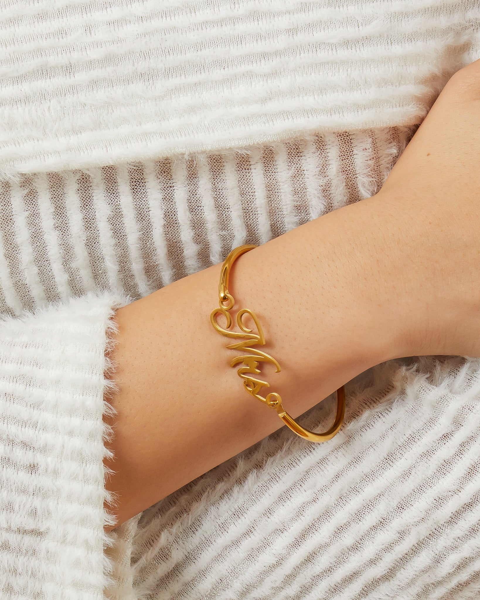 Custom Name Bangle Bracelet
