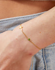 Cross Bracelet with Birthstone