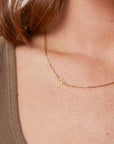 Personalized Sideway Initial Necklace 18K Best Seller Valentine's Day Gift