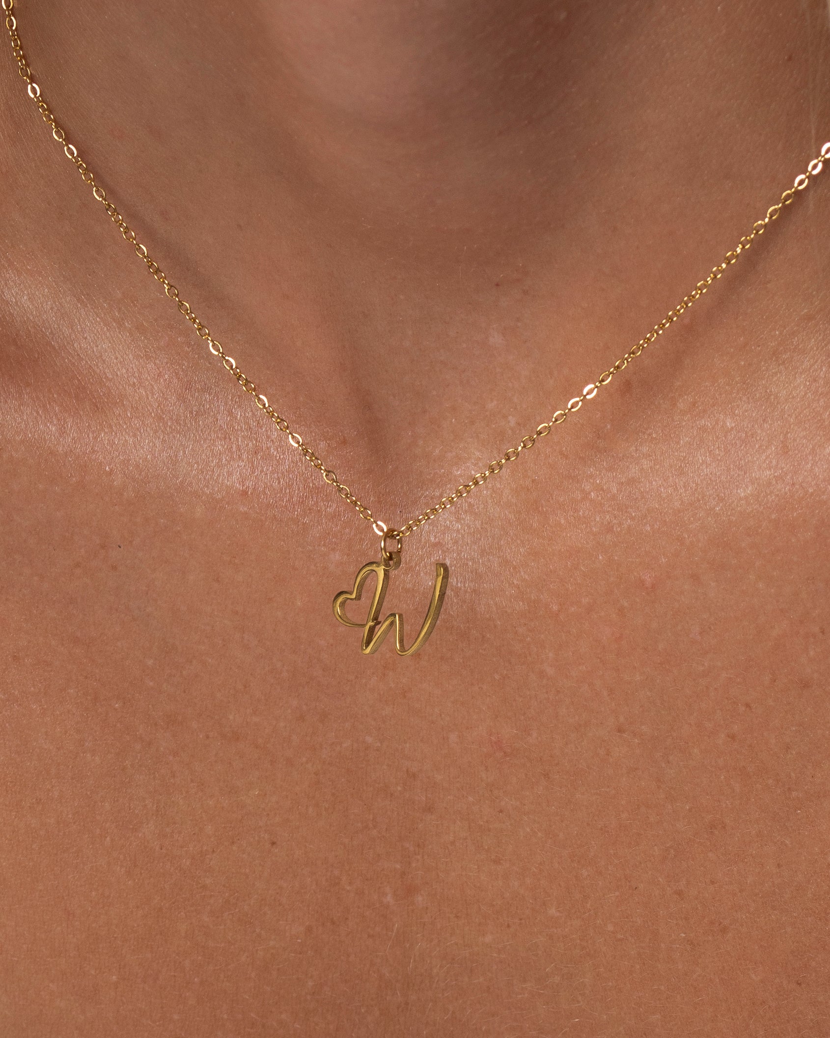 Love Initial Necklace - CG3813S,CG3814S,CG3815S
