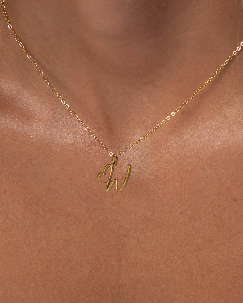 Love Initial Necklace - CG3813S,CG3814S,CG3815S