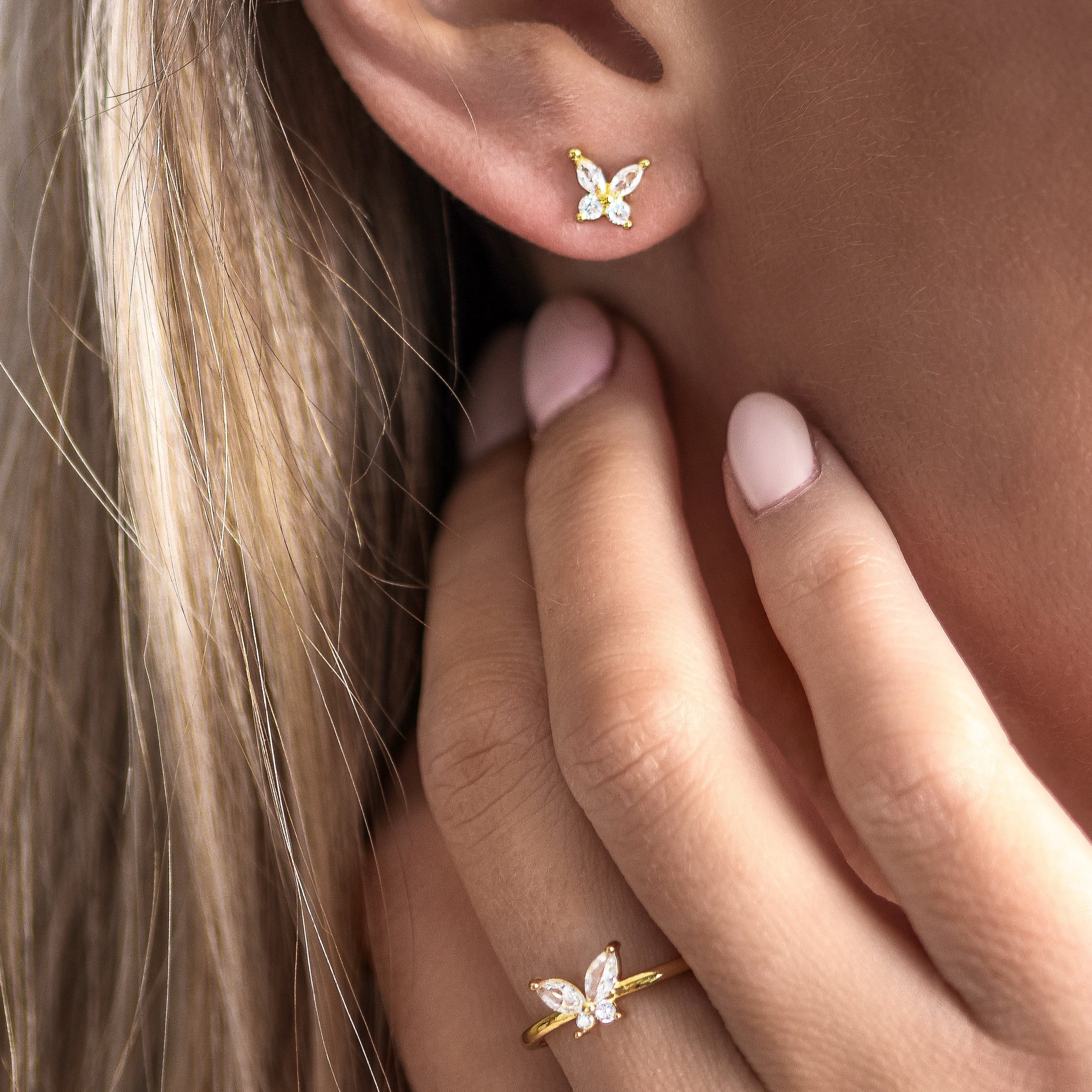 Dainty Butterfly Earrings - CG2843S,CG2844S