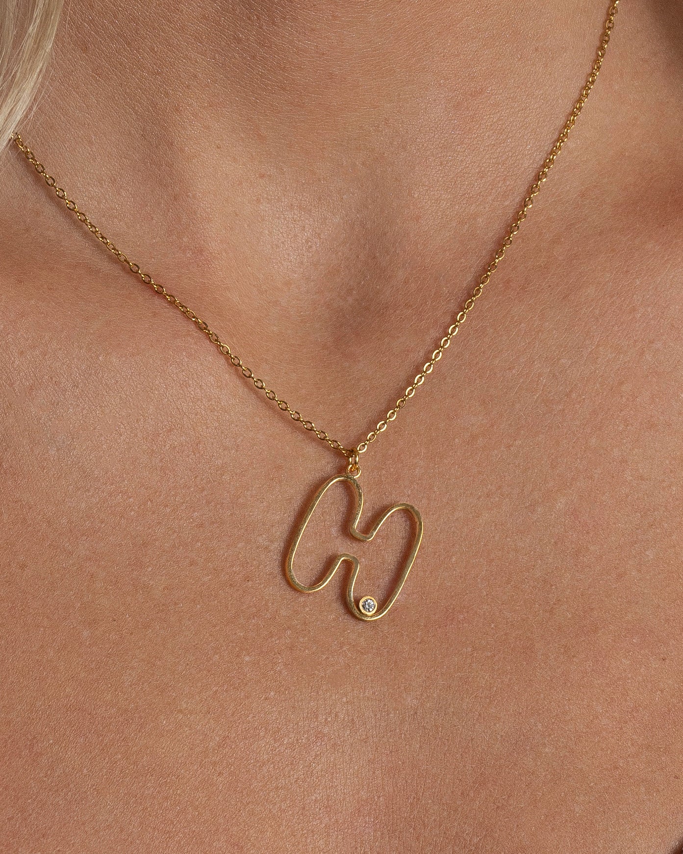 Bubble Initial with Diamond Necklace - CG4453S,CG4454S,CG4455S