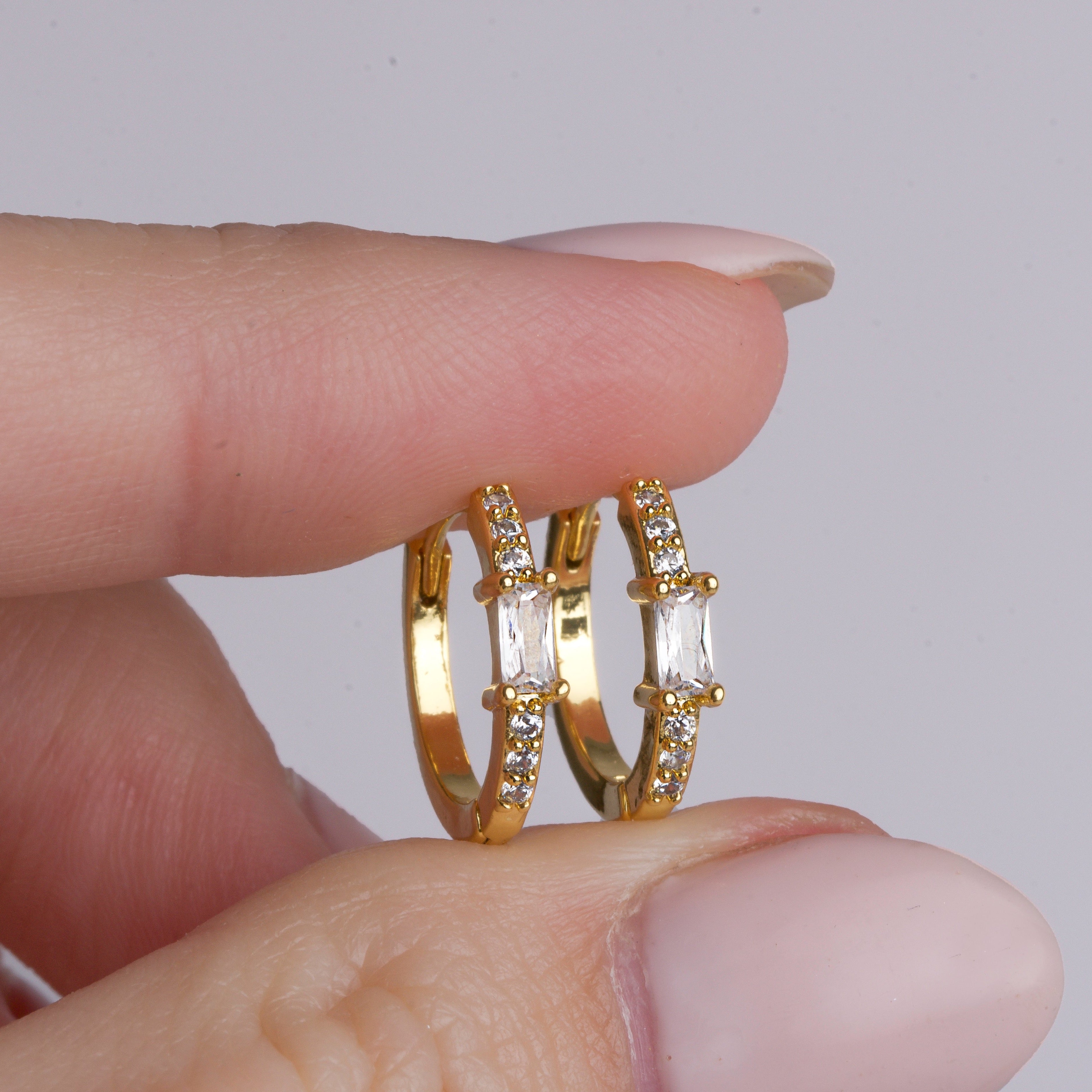 Diamond Huggie Hoop Earrings - CG2282S