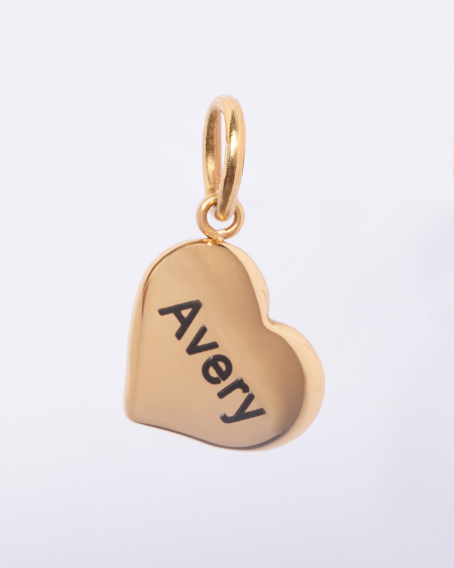 Custom Engravable Heart Pendant Charm