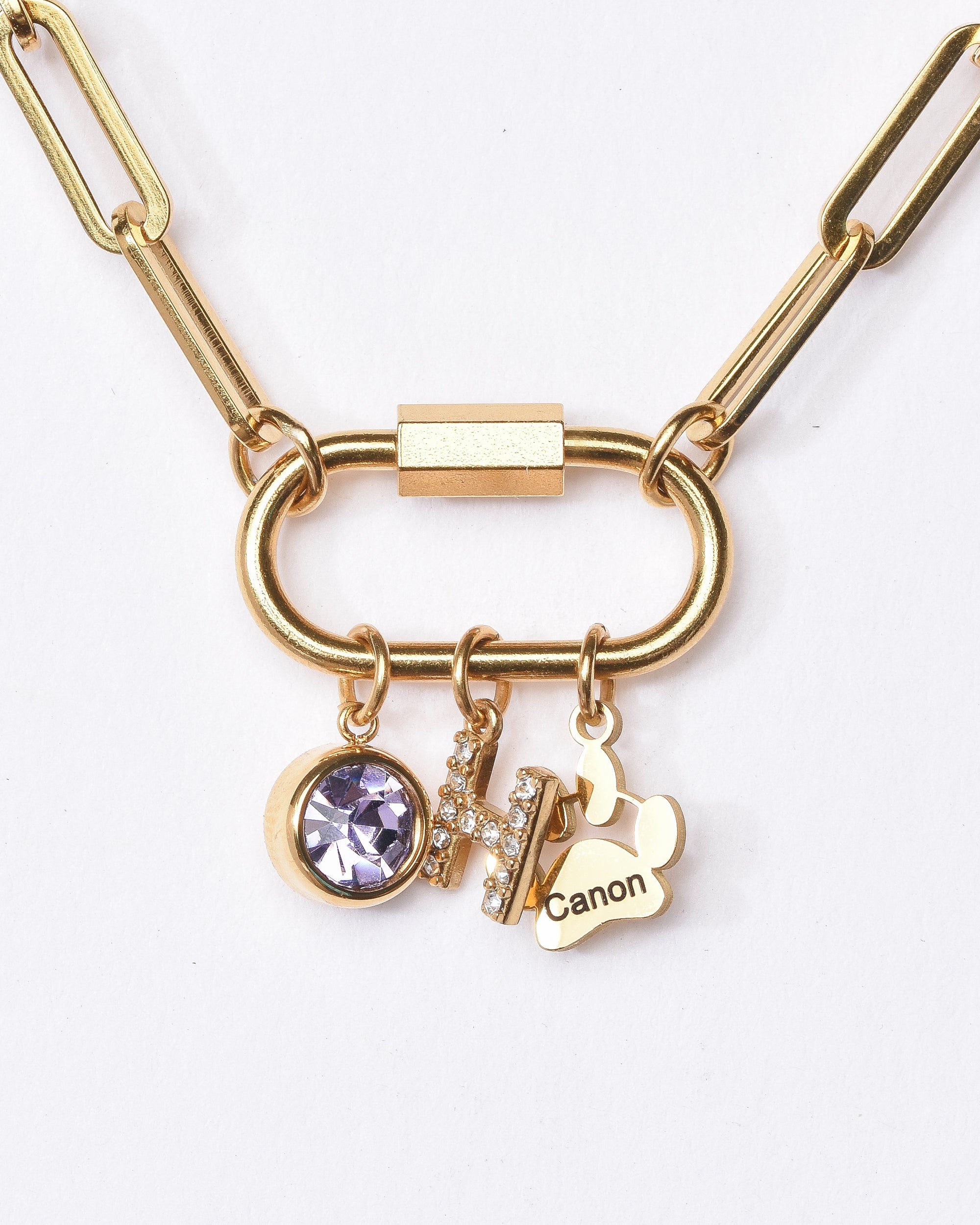 Build Your Own - Personalized Charm Necklace with Carabiner