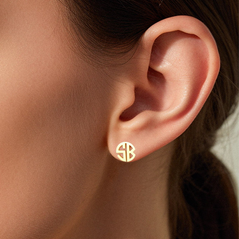 Personalized Dainty Monogram Initials Earrings - CG2087S,CG2088S