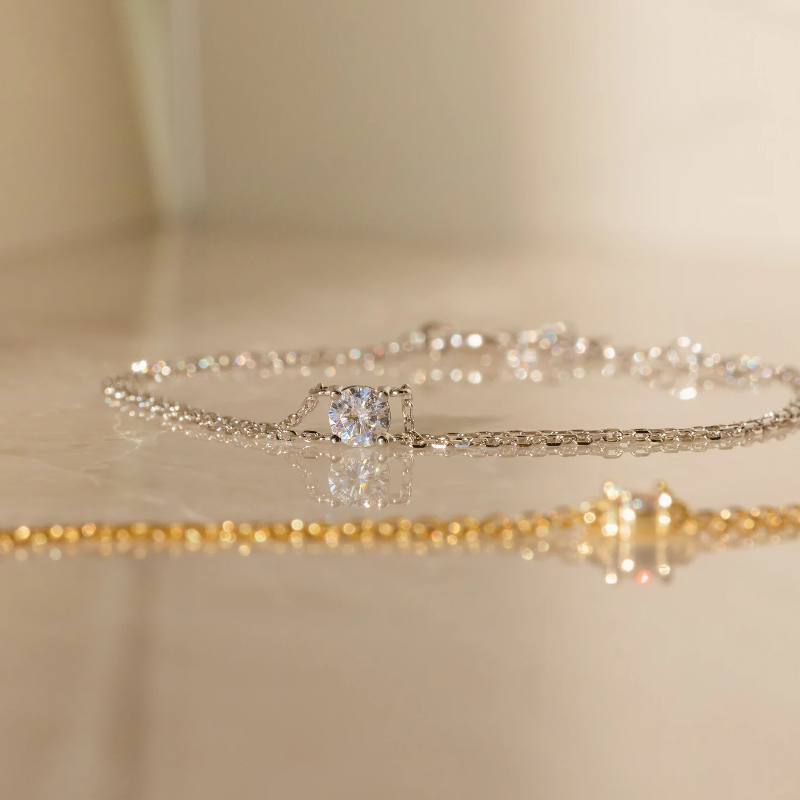 Double Chain Diamond Bracelet - CG4190S,CG4191S,CG4192S